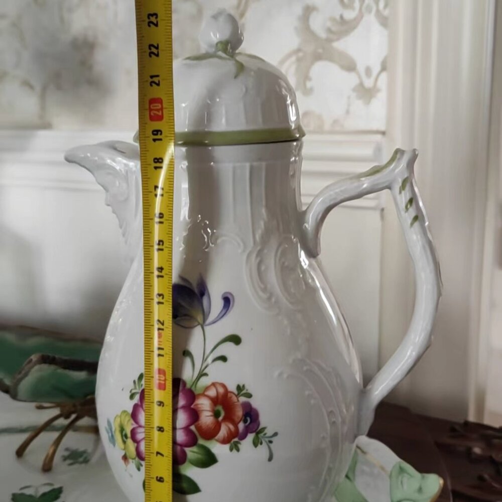 White ceramic teapot